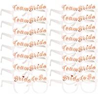 Konsait Despedida de Soltera Accesorios Decoración- 2 Bride y 14 Team Bride Gafas photocall para Fiesta de Despedida de…